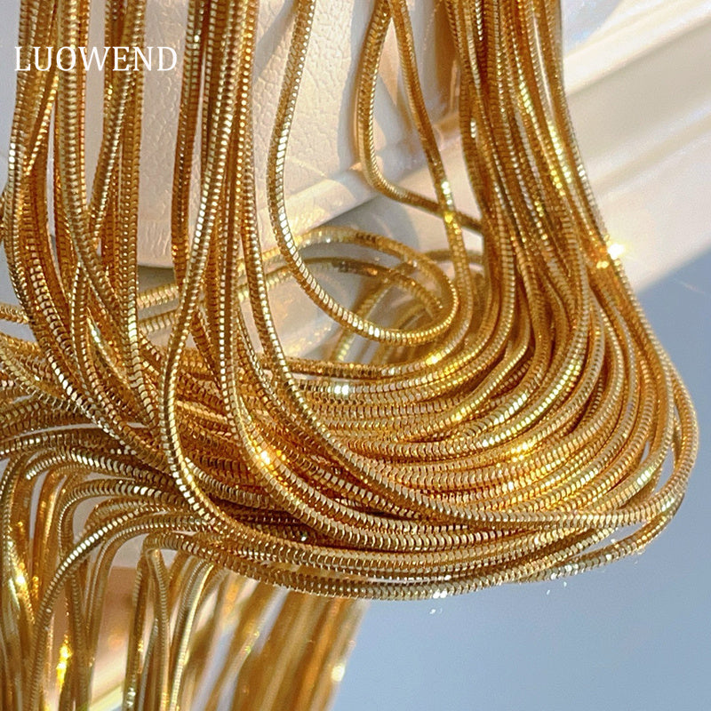 LUOWEND 18K Yellow Gold Necklace for Women