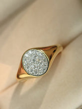 Load image into Gallery viewer, LUOWEND 18k Yellow Gold Natural Diamond Ring for Women
