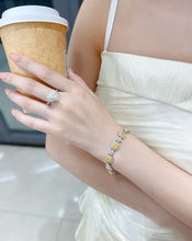 Load image into Gallery viewer, LUOWEND 18K White Gold Natural Diamond Ring for Women
