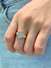 Load image into Gallery viewer, LUOWEND 18k Yellow Gold Natural Diamond Ring for Women
