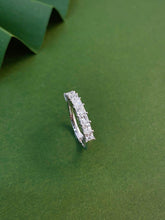 Load image into Gallery viewer, LUOWEND 18K White Gold Natural Diamond Ring for Women
