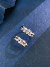 Load image into Gallery viewer, LUOWEND 18K White Gold Natural Diamond Ring for Women

