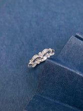 Load image into Gallery viewer, LUOWEND 18K White Gold Natural Diamond Ring for Women
