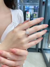 Load image into Gallery viewer, LUOWEND 18K White Gold Natural Diamond Ring for Women
