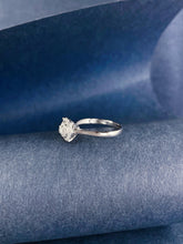 Load image into Gallery viewer, LUOWEND 18K White Gold Natural Diamond Ring for Women
