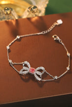 Load image into Gallery viewer, LUOWEND 18K White Gold Real Natural Pink Diamond Bracelet for Women
