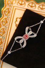 Load image into Gallery viewer, LUOWEND 18K White Gold Real Natural Pink Diamond Bracelet for Women
