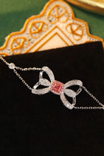 Load image into Gallery viewer, LUOWEND 18K White Gold Real Natural Pink Diamond Bracelet for Women
