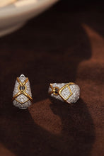 Load image into Gallery viewer, LUOWEND 18K White&amp;Yellow Gold Real Natural Diamond Earrings for Women
