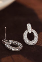 Load image into Gallery viewer, LUOWEND 18K White Gold Real Natural Diamond Earrings for Women
