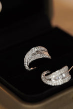 Load image into Gallery viewer, LUOWEND 18K White Gold Real Natural Diamond Stud Earrings for Women
