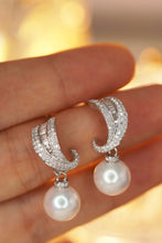 Load image into Gallery viewer, LUOWEND 18K White Gold Real Natural Diamond Stud Earrings for Women
