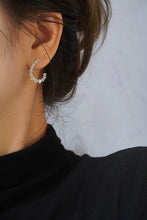 Load image into Gallery viewer, LUOWEND 18K White Gold Real Natural Diamond Stud Earrings for Women

