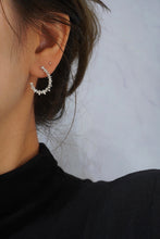 Load image into Gallery viewer, LUOWEND 18K White Gold Real Natural Diamond Stud Earrings for Women
