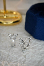 Load image into Gallery viewer, LUOWEND 18K White Gold Real Natural Diamond Hoop Earrings for Women
