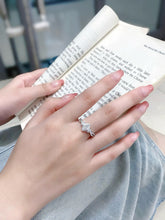 Load image into Gallery viewer, LUOWEND 18K White Gold Natural Diamond Ring for Women
