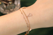 Load image into Gallery viewer, LUOWEND 18K Rose Gold Real Natural Diamond Bracelet for Women
