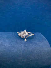 Load image into Gallery viewer, LUOWEND 18K White Gold Natural Diamond Ring for Women

