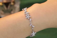 Load image into Gallery viewer, LUOWEND 18K White Gold Real Natural Diamond Bracelet for Women
