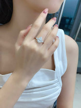 Load image into Gallery viewer, LUOWEND 18K White Gold Natural Diamond Ring for Women
