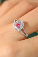 Load image into Gallery viewer, LUOWEND 18K White Gold Real Natural Pink Diamond Ring for Women
