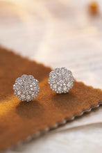 Load image into Gallery viewer, LUOWEND 18K White Gold Real Natural Diamond Stud Earrings for Women
