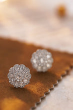 Load image into Gallery viewer, LUOWEND 18K White Gold Real Natural Diamond Stud Earrings for Women
