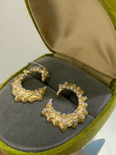 Load image into Gallery viewer, LUOWEND 18K Yellow Gold Natural Diamond Stud Earrings for Women
