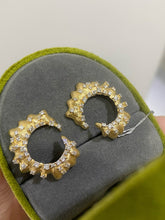 Load image into Gallery viewer, LUOWEND 18K Yellow Gold Natural Diamond Stud Earrings for Women
