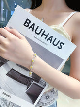 Load image into Gallery viewer, LUOWEND 18K White Gold Natural Diamond Bracelet for Women
