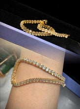 Load image into Gallery viewer, LUOWEND 18K Yellow Gold Real Natural Diamond Bracelet for Women
