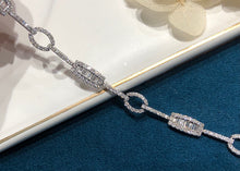 Load image into Gallery viewer, LUOWEND 18K White Gold Real Natural Diamond Bracelet for Women
