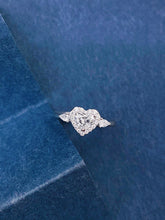 Load image into Gallery viewer, LUOWEND 18K White Gold Ring Natural Diamond Ring for Women
