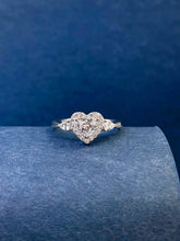 Load image into Gallery viewer, LUOWEND 18K White Gold Ring Natural Diamond Ring for Women
