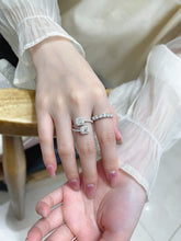 Load image into Gallery viewer, LUOWEND 18K White Gold Natural Diamond Ring for Women
