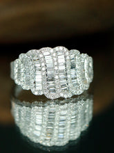 Load image into Gallery viewer, LUOWEND 18K White/Yellow Gold Fine Jewelry Real Natural Diamond Ring for Women
