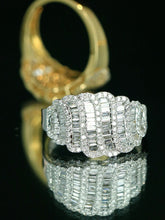 Load image into Gallery viewer, LUOWEND 18K White/Yellow Gold Fine Jewelry Real Natural Diamond Ring for Women
