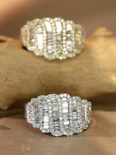 Load image into Gallery viewer, LUOWEND 18K White/Yellow Gold Fine Jewelry Real Natural Diamond Ring for Women
