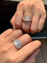 Load image into Gallery viewer, LUOWEND 18K White/Yellow Gold Fine Jewelry Real Natural Diamond Ring for Women
