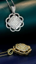Load image into Gallery viewer, LUOWEND 18K White/Yellow Gold Fine Jewelry Real Natural Diamond Pendant for Women
