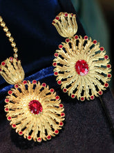 Load image into Gallery viewer, LUOWEND 18K Yellow Gold Fine Jewelry Real Natural Ruby Pendant for Women
