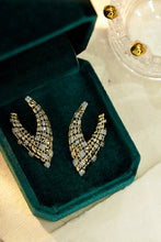 Load image into Gallery viewer, LUOWEND 18K Yellow Gold Real Natural Diamond Drop Earrings for Women
