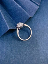 Load image into Gallery viewer, LUOWEND 18K White Gold Natural Diamond Ring for Women
