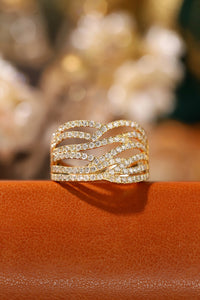 LUOWEND 18K Yellow Gold Real Natural Diamond Pendant Necklace for Women