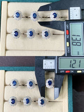 Load image into Gallery viewer, LUOWEND 18K White Gold Natural Sapphire Ring for Women
