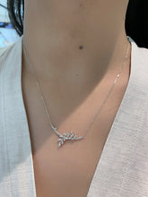 Load image into Gallery viewer, LUOWEND 18K White Gold Fine Jewelry Real Natural Diamond Necklace for Women

