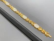 Load image into Gallery viewer, LUOWEND 18K Yellow Gold Natural Diamond Bracelet for Women
