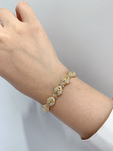 Load image into Gallery viewer, LUOWEND 18K Yellow Gold Natural Diamond Bracelet for Women
