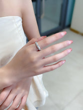 Load image into Gallery viewer, LUOWEND 18K White Gold Natural Diamond Ring for Women
