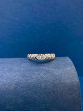 Load image into Gallery viewer, LUOWEND 18K White Gold Natural Diamond Ring for Women
